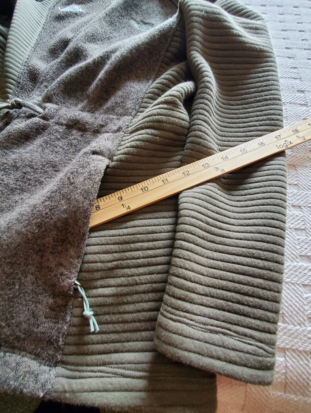 The North Face Indi 2 Hoodie Parka Fleece Jacket Taupe Small